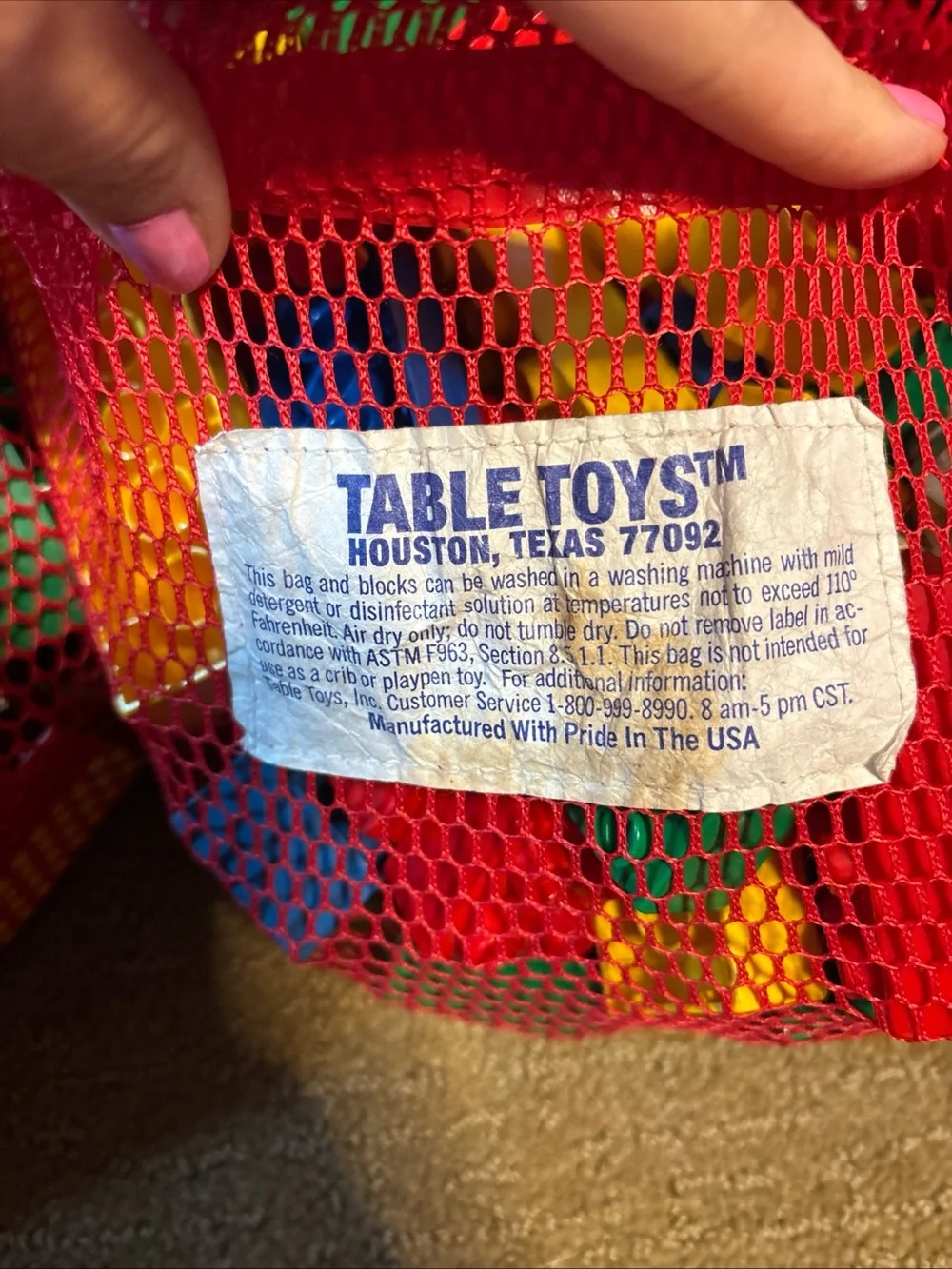 Vintage Authentic “Table Toys” Made in USA Building Blocks